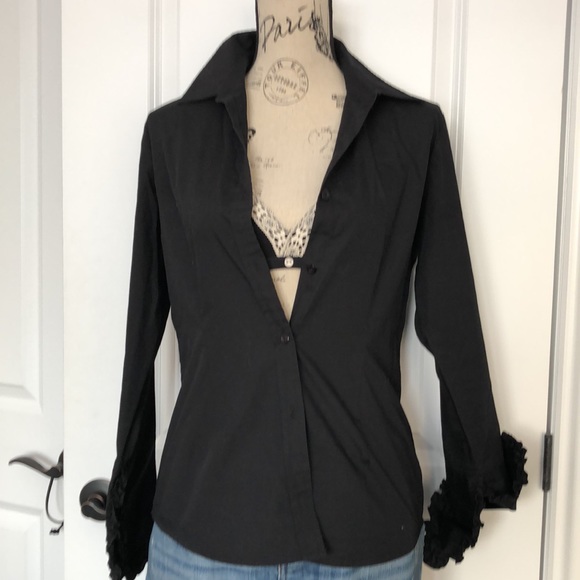 SzM crisp black button down - Picture 10 of 12